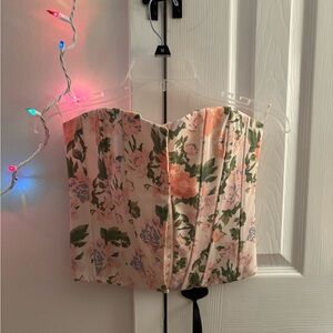 NWOT Zara Floral Corset